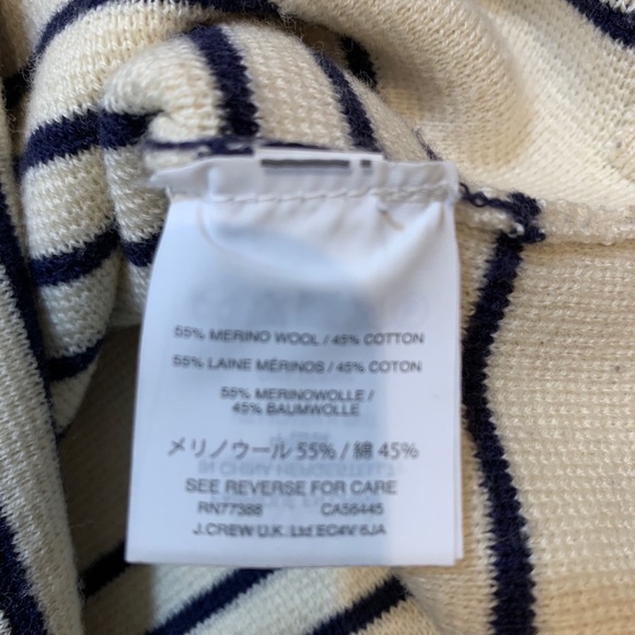 J Crew Striped Wool Blend Sweater Tank Top Fringe - Picture 6 of 8